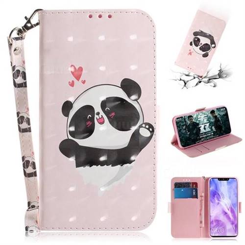 Heart Cat 3D Painted Leather Wallet Phone Case for Huawei Nova 3