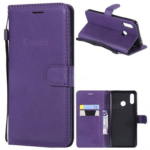 Retro Greek Classic Smooth PU Leather Wallet Phone Case for Huawei Nova 3 - Purple