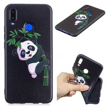 Bamboo Panda 3D Embossed Relief Black Soft Back Cover for Huawei Nova 3i