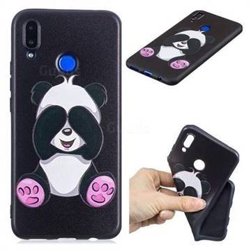 Lovely Panda 3D Embossed Relief Black Soft Back Cover for Huawei Nova 3i
