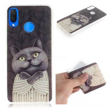 Cat Embrace IMD Soft TPU Cell Phone Back Cover for Huawei Nova 3i