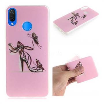 Butterfly High Heels IMD Soft TPU Cell Phone Back Cover for Huawei Nova 3i