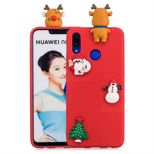 Red Elk Christmas Xmax Soft 3D Silicone Case for Huawei Nova 3i
