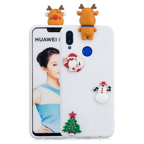 White Elk Christmas Xmax Soft 3D Silicone Case for Huawei Nova 3i
