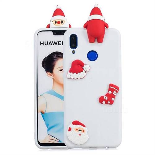 White Santa Claus Christmas Xmax Soft 3D Silicone Case for Huawei Nova 3i