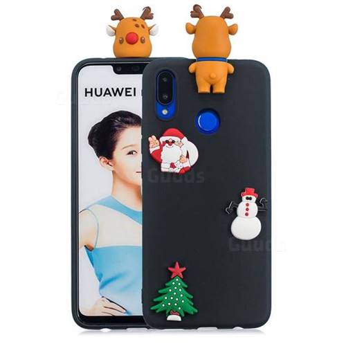 Black Elk Christmas Xmax Soft 3D Silicone Case for Huawei Nova 3i