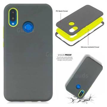 Matte PC + Silicone Shockproof Phone Back Cover Case for Huawei Nova 3i - Gray