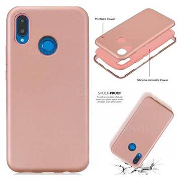 Matte PC + Silicone Shockproof Phone Back Cover Case for Huawei Nova 3i - Rose Gold