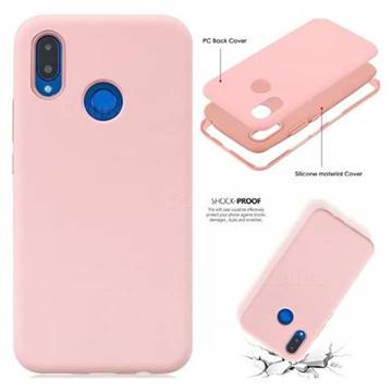 Matte PC + Silicone Shockproof Phone Back Cover Case for Huawei Nova 3i - Pink