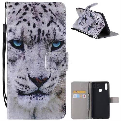 White Leopard PU Leather Wallet Case for Huawei Nova 3i