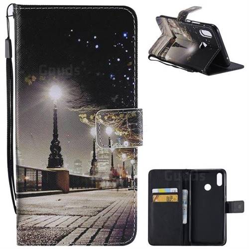 City Night View PU Leather Wallet Case for Huawei Nova 3i