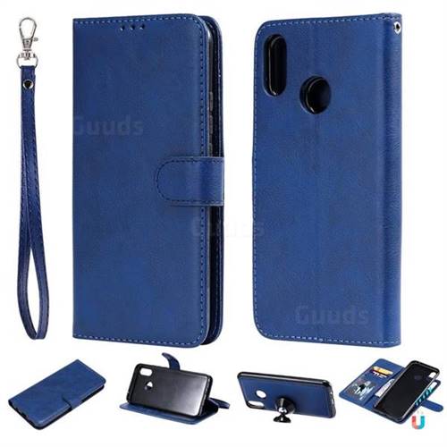 Retro Greek Detachable Magnetic PU Leather Wallet Phone Case for Huawei Nova 3i - Blue