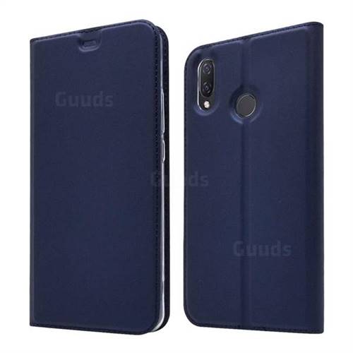 Ultra Slim Card Magnetic Automatic Suction Leather Wallet Case for Huawei Nova 3i - Royal Blue