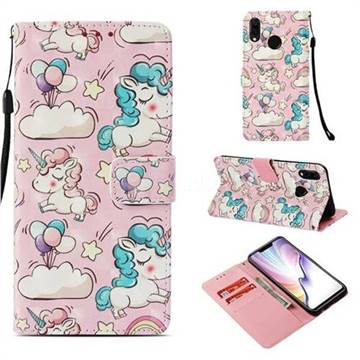 Angel Pony 3D Painted Leather Wallet Case for Huawei Nova 3i