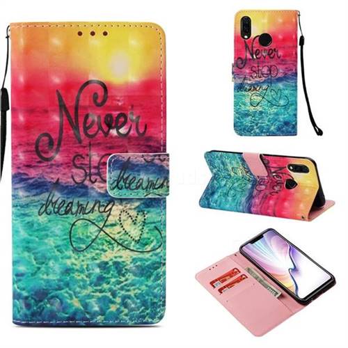 Colorful Dream Catcher 3D Painted Leather Wallet Case for Huawei Nova 3i