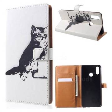 Cute Cat Leather Wallet Case for Huawei Nova 3i