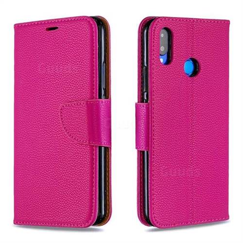 Classic Luxury Litchi Leather Phone Wallet Case for Huawei Nova 3i - Rose
