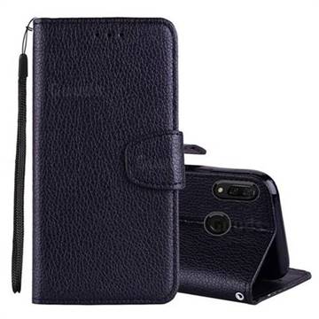 Litchi Pattern PU Leather Wallet Case for Huawei Nova 3i - Black