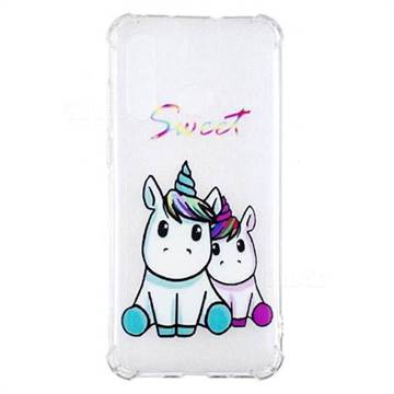 Sweet Unicorn Anti-fall Clear Varnish Soft TPU Back Cover for Huawei nova 4