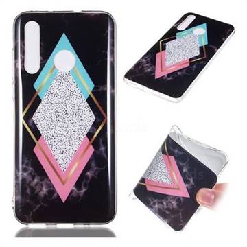 Black Diamond Soft TPU Marble Pattern Phone Case for Huawei nova 4