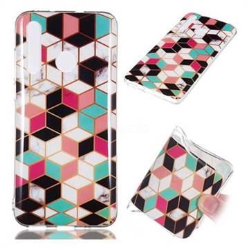 Three-dimensional Square Soft TPU Marble Pattern Phone Case for Huawei nova 4
