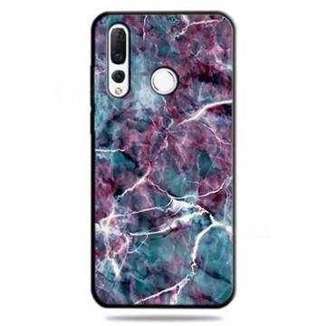 Marble 3D Embossed Relief Black TPU Cell Phone Back Cover for Huawei nova 4