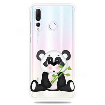 Bamboo Panda Clear Varnish Soft Phone Back Cover for Huawei nova 4