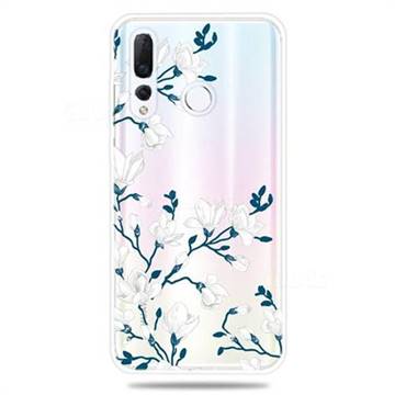 Magnolia Flower Clear Varnish Soft Phone Back Cover for Huawei nova 4