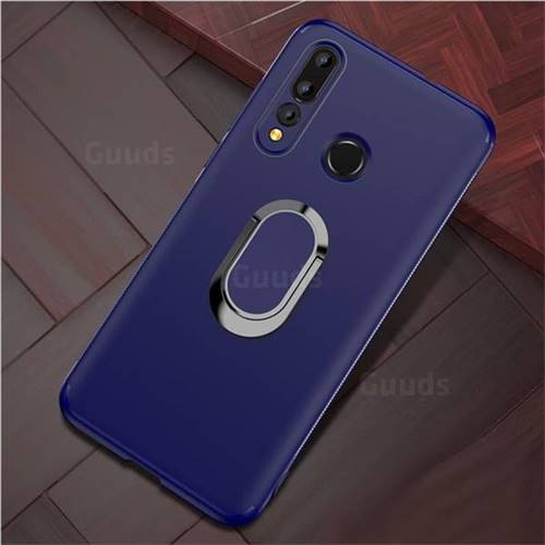 Anti-fall Invisible 360 Rotating Ring Grip Holder Kickstand Phone Cover for Huawei nova 4 - Blue