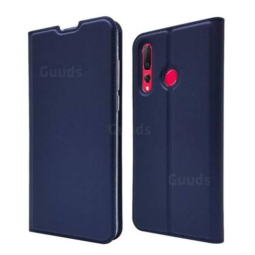 Ultra Slim Card Magnetic Automatic Suction Leather Wallet Case for Huawei nova 4 - Royal Blue