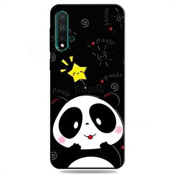 Cute Bear 3D Embossed Relief Black TPU Cell Phone Back Cover for Huawei Nova 5 / Nova 5 Pro