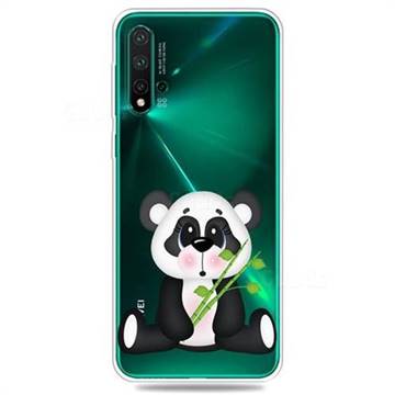 Bamboo Panda Clear Varnish Soft Phone Back Cover for Huawei Nova 5 / Nova 5 Pro