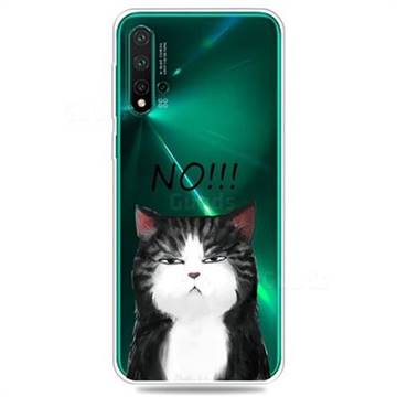 Cat Say No Clear Varnish Soft Phone Back Cover for Huawei Nova 5 / Nova 5 Pro