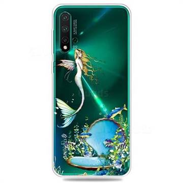 Mermaid Clear Varnish Soft Phone Back Cover for Huawei Nova 5 / Nova 5 Pro