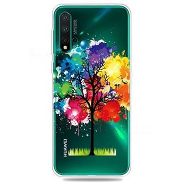 Oil Painting Tree Clear Varnish Soft Phone Back Cover for Huawei Nova 5 / Nova 5 Pro