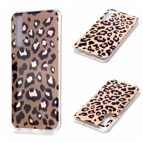 Leopard Galvanized Rose Gold Marble Phone Back Cover for Huawei nova 5T
