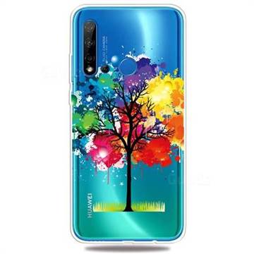 Oil Painting Tree Clear Varnish Soft Phone Back Cover for Huawei nova 5i