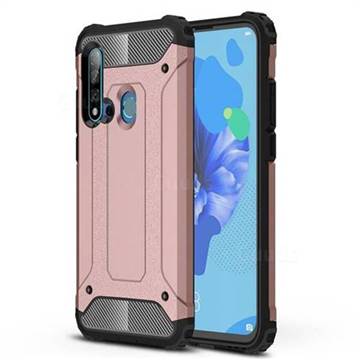King Kong Armor Premium Shockproof Dual Layer Rugged Hard Cover for Huawei nova 5i - Rose Gold