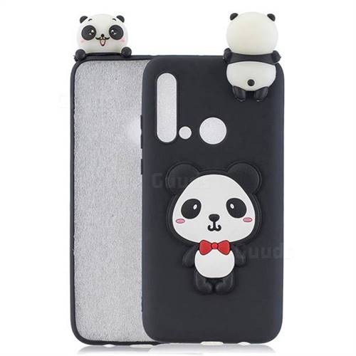 Red Bow Panda Soft 3D Climbing Doll Soft Case for Huawei nova 5i