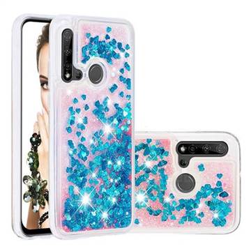 Dynamic Liquid Glitter Quicksand Sequins TPU Phone Case for Huawei nova 5i - Blue