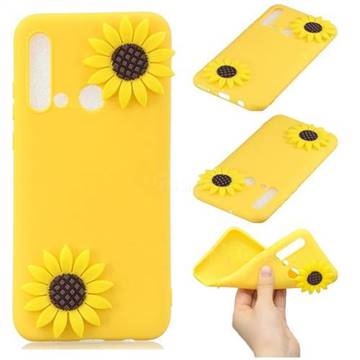Yellow Sunflower Soft 3D Silicone Case for Huawei nova 5i