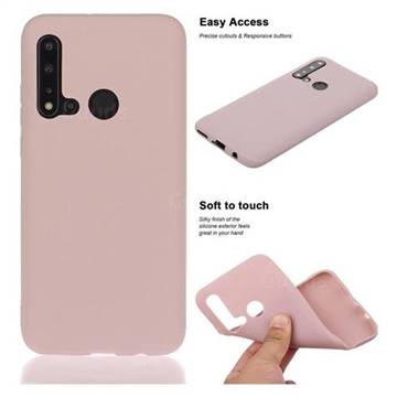 Soft Matte Silicone Phone Cover for Huawei nova 5i - Lotus Color