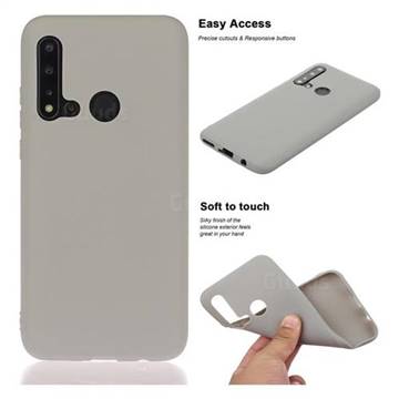 Soft Matte Silicone Phone Cover for Huawei nova 5i - Gray