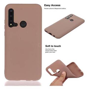 Soft Matte Silicone Phone Cover for Huawei nova 5i - Khaki