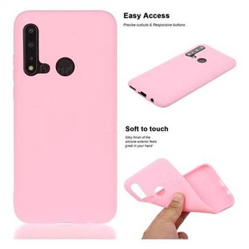 Soft Matte Silicone Phone Cover for Huawei nova 5i - Rose Red