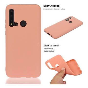 Soft Matte Silicone Phone Cover for Huawei nova 5i - Coral Orange