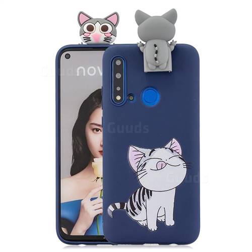 Grinning Cat Soft 3D Climbing Doll Stand Soft Case for Huawei nova 5i