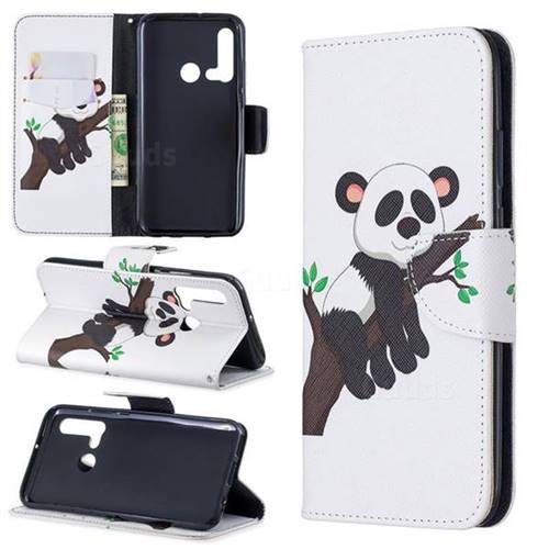 Tree Panda Leather Wallet Case for Huawei nova 5i