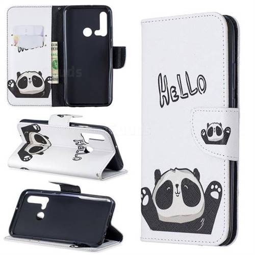 Hello Panda Leather Wallet Case for Huawei nova 5i