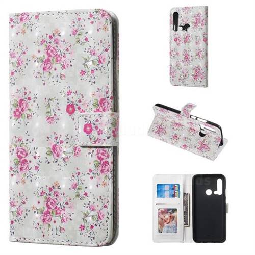Roses Flower 3D Painted Leather Phone Wallet Case for Huawei nova 5i